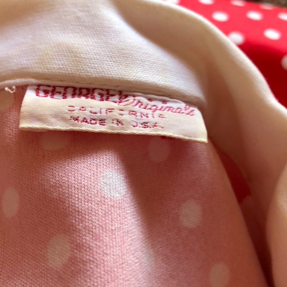 Vintage Red Polka Dot Blouse/skirt - Picture 4 of 4